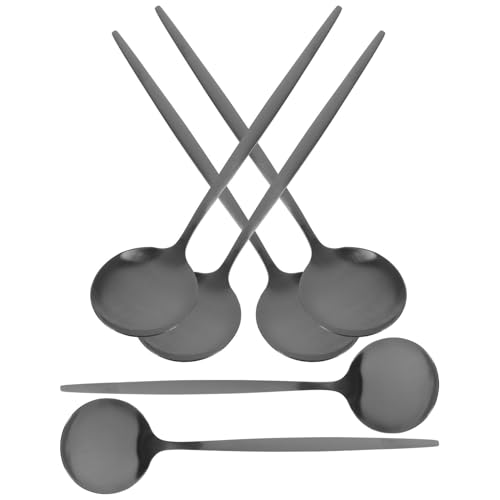 Warmhm 6 Stck Mattschwarze Edelstahl suppelöffel Runde Servierlöffel Rostfrei Langlebig Vielseitig Einsetzbar für Küche Haushalt Spülmaschinenfest Warmhm 6 Stck Mattschwarze Edelstahl suppelöffel Runde Servierlöffel Rostfrei Langlebig Vielseitig Einsetzbar für Küche Haushalt Spülmaschinenfest von Warmhm