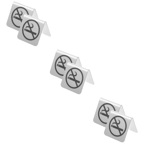 Warmhm 6 Stck. No Smoking Tischschild Doppelseitig Rauchverbot Warnschild für Büro Restaurant Hotel Plätze Leicht zu Reinigen und Kompakt Nichtraucher Schild Warmhm 6 Stck. No Smoking Tischschild Doppelseitig Rauchverbot Warnschild für Büro Restaurant Hotel Plätze Leicht zu Reinigen und Kompakt Nichtraucher Schild von Warmhm