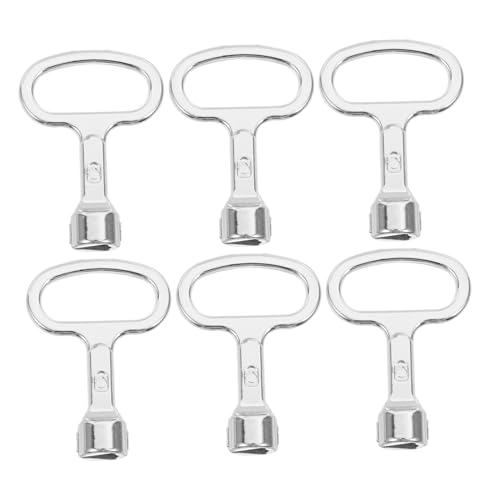 Warmhm 6 Stück Teiliges Aluminium Dreikantschlüssel Langlebiger Schlossadapter für Mülltonnen Wassermesserschlüssel Aufzugs Elektroschrankschloss Vielseitig Einsetzbar für Öffentliche von Warmhm