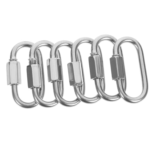Warmhm 6 Stück Teiliges Edelstahl Kettenverbindungsringe Schnellverschluss Robuste Metallverbindung Leicht und Korrosionsbeständig Für Außenbereich und Langzeitgebrauch Warmhm 6 Stück Teiliges Edelstahl Kettenverbindungsringe Schnellverschluss Robuste Metallverbindung Leicht und Korrosionsbeständig Für Außenbereich und Langzeitgebrauch von Warmhm