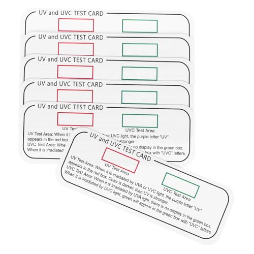 Warmhm 6 Stück Testkarten UV licht Intensitätsmesser UV schutz Indikator Schnelltest für Sonnenstrahlung und Uvc bereiche Präzise Messung Portabel Langlebiges Spezialpapier Warmhm 6 Stück Testkarten UV licht Intensitätsmesser UV schutz Indikator Schnelltest für Sonnenstrahlung und Uvc bereiche Präzise Messung Portabel Langlebiges Spezialpapier von Warmhm