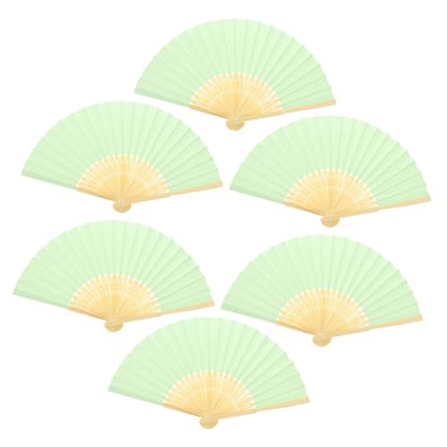 Warmhm 6st Handventilator Eleganter Handfächer Schwarzer Handfächer Zum Falten Party Benutzerdefinierte Fans Handfächer Falten Handfächer Für Damen Faltbar Fiesta Light Green Bambus Warmhm 6st Handventilator Eleganter Handfächer Schwarzer Handfächer Zum Falten Party Benutzerdefinierte Fans Handfächer Falten Handfächer Für Damen Faltbar Fiesta Light Green Bambus von Warmhm