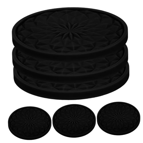 Warmhm 6stücke Auto-untersetzer Hitzebeständige Tassenmatten Anti-rutsch-untersetzer Für Becher Runde Tassenmatten Auto-flaschenmatten Für Zuhause von Warmhm