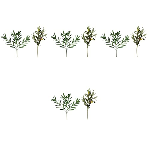 Warmhm 8 STK Künstlicher Olivenzweig Kunstpflanze Schreibtisch Plastik Haushaltsprodukte von Warmhm