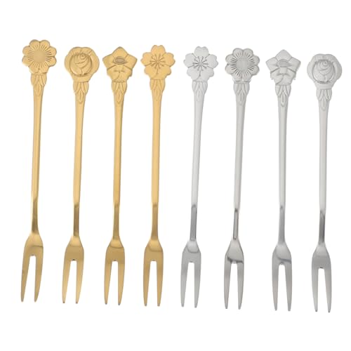 Warmhm 8 Stück Obst Dessertgabeln Teiliges mit Blumen Design für Cocktails Buffets und Desserts Rostfrei und Langlebig für Partys und Besondere Anlässe Warmhm 8 Stück Obst Dessertgabeln Teiliges mit Blumen Design für Cocktails Buffets und Desserts Rostfrei und Langlebig für Partys und Besondere Anlässe von Warmhm