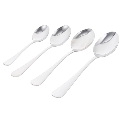Warmhm 8 Stück Teiliges Edelstahl Suppenlöffel Langstielig Rostfrei Große Schöpflöffel für Reis Servierlöffel Spülmaschinenfest Buffet Küche Restaurant von Warmhm
