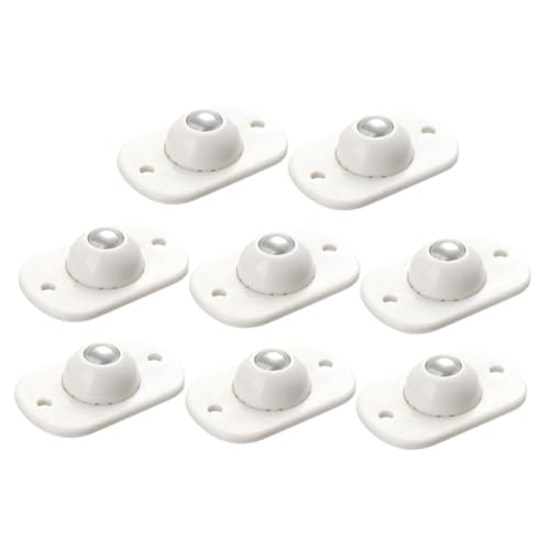 Warmhm 8 Stück Teiliges Selbstklebende Universalrollen für Aufbewahrungsboxen Weiße Kleberäder mit Edelstahlkugellager Praktische Lager Möbelrollen für Einfaches Bewegen von Warmhm