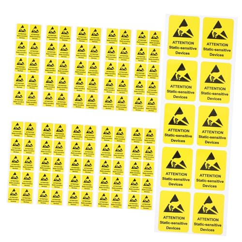 Warmhm 80 Stück Selbstklebende Anti statische Warnaufkleber Starke Haftung Wetterfestes Papiermaterial Langlebige Warnhinweise zur Einfach Anzubringen Vielseitig Einsetzbar von Warmhm