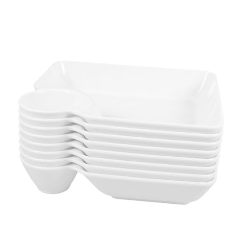 Warmhm 8stücke Teiliges Wiederverwendbares Serviertablett Mit Saucenfächern Snackteller Aus Pp-material Für Feste Und Tägliche Nutzung Für Pommes-dip-platten Und Snackservice Warmhm 8stücke Teiliges Wiederverwendbares Serviertablett Mit Saucenfächern Snackteller Aus Pp-material Für Feste Und Tägliche Nutzung Für Pommes-dip-platten Und Snackservice von Warmhm