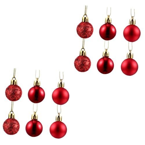 Warmhm 96 STK Weihnachtskugeln Weihnachtsdekorationen Christbaumkugel Mini Christbaumschmuck Ornament Weihnachtsbaum hängende Verzierung Weihnachtsschmuck zum Aufhängen Weihnachten Charme von Warmhm