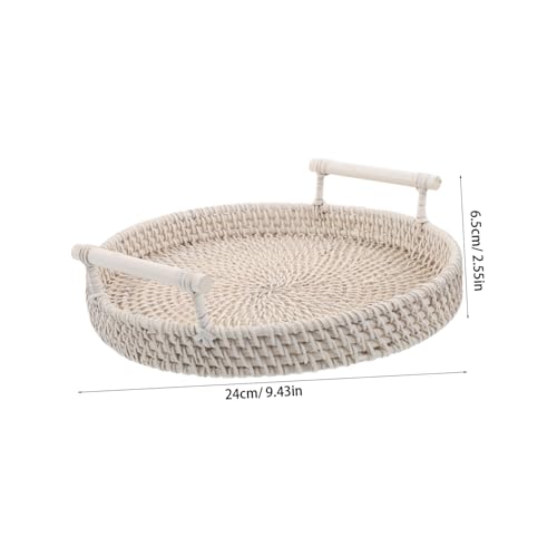 Warmhm Ablageschale aus Rattan Obstkorb für die Küche Korbtablett gewebte Servierschale handgeflochtener Obstkorb kleiner dekorativer Korb Rattan-Obstschale Weiß Warmhm Ablageschale aus Rattan Obstkorb für die Küche Korbtablett gewebte Servierschale handgeflochtener Obstkorb kleiner dekorativer Korb Rattan-Obstschale Weiß von Warmhm