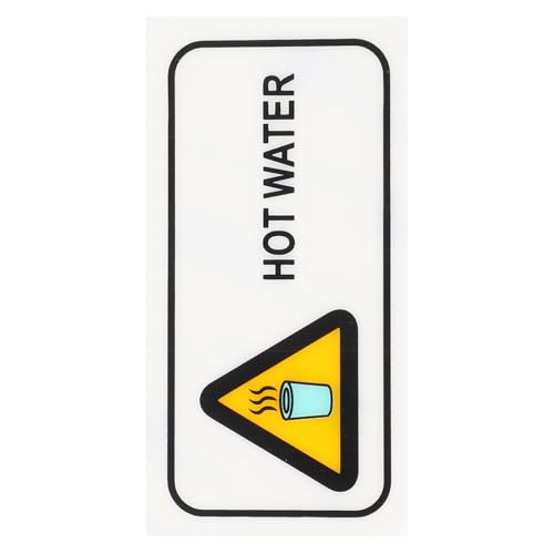 Warmhm Achten Sie Heißes Wasser Sicherheitswarnaufkleber für Hohe Temperaturen Selbstklebendes Warnschild zur Unfallvermeidung von Warmhm