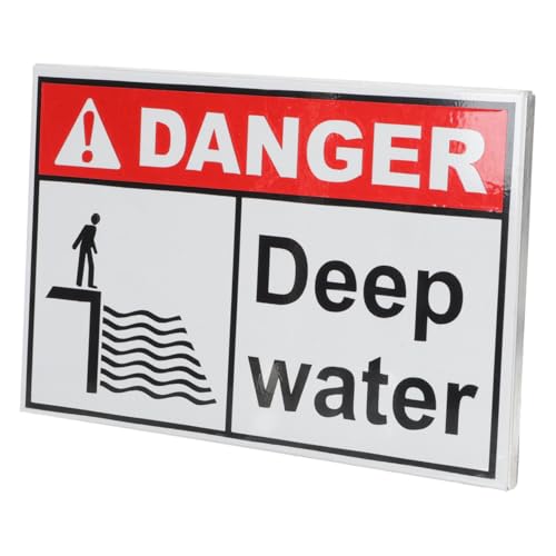 Warmhm Aluminium Warnschild Tiefwasser Warnung für Teich und See Wetterfestes Outdoorschild zur an Öffentlichen Gewässern Sichtbar und Langlebig Warmhm Aluminium Warnschild Tiefwasser Warnung für Teich und See Wetterfestes Outdoorschild zur an Öffentlichen Gewässern Sichtbar und Langlebig von Warmhm