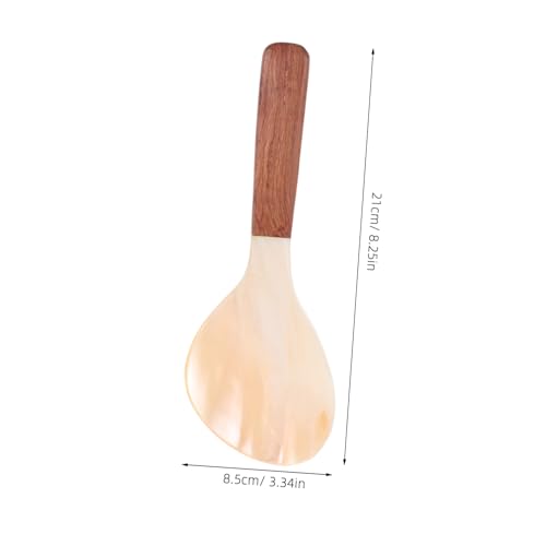 Warmhm Antihaft Reislöffel mit Muschelgriff Langlebiger Rutschfester Reislöffel für Reiskocher Leicht zu Reinigen zum Servieren von Reis Salat Kochen Küche von Warmhm