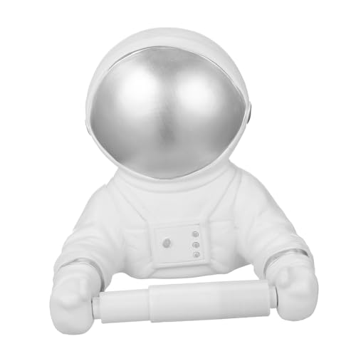 Warmhm Astronauten -Tissue -Halter Fun Toilettenpapierhalter Astronautenhalter Toilettenpapierhalter Für Das Badezimmer Halterstand Lustiger Silber Harz von Warmhm