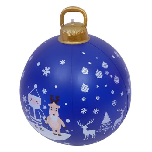 Warmhm Aufblasbare PVC Weihnachtskugel Wetterfest Groß für Garten Outdoor Weihnachtsdeko Robust Farbecht Regenfest Schnell zu Verstauen Langlebig für Festliche Winterdekoration von Warmhm