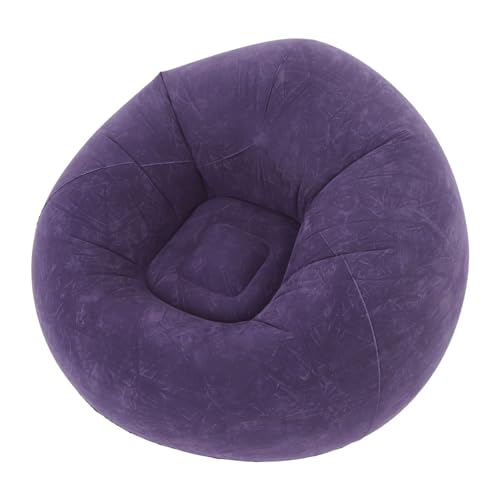 Warmhm Aufblasbarer Lounge Sessel Für Erwachsene Faltbarer Tragbarer Bean Bag Stuhl Für Wohnzimmer Schlafzimmer Camping Und Freizeit Inkl Luftpumpe Dunkelblau von Warmhm