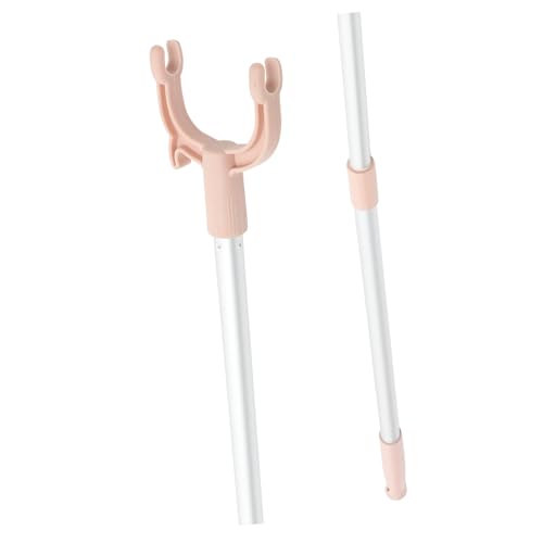 Warmhm Ausziehbare Haushaltskleiderstange aus Hochwertigem Aluminium und PP Leichter Verstellbarer Kleiderhalter für Balkon und Schrank Praktische Teleskopstange zum Zufällige Farbe von Warmhm