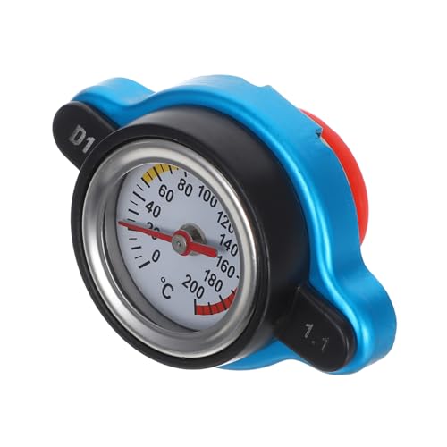 Warmhm Auto Wassertankabdeckung mit Temperaturanzeige Kühlerdeckel mit Thermometer für Präzise Wassertemperaturmessung Bar Groß für Ihr Fahrzeug von Warmhm