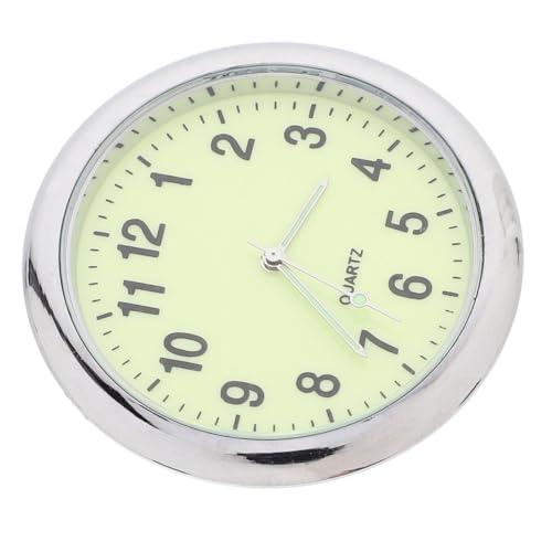 Warmhm Automotive Mini Uhr Silber Rund Klebe uhr Armaturenbrett Kompakt Stilvoll Automobil Innenbeleuchtung von Warmhm