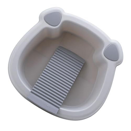 Warmhm Babypflege Waschbecken mit Integriertem Waschbrett Stabiler Kompakter für Vielseitig Einsetzbar als Wäschekorb Camping eisbehälter Bpa frei für Unterwegs und Zuhause von Warmhm