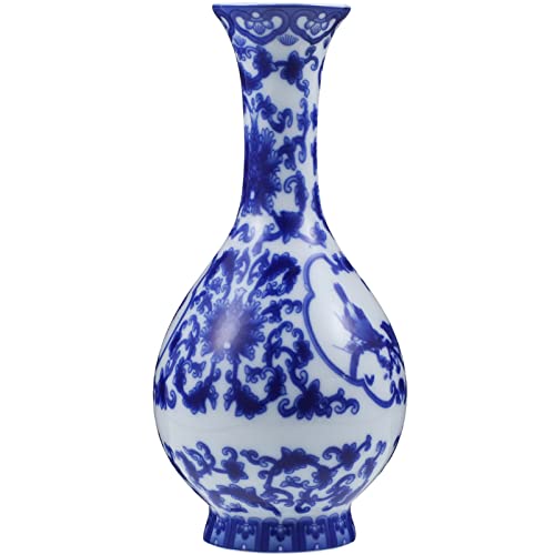 Warmhm Blaue Und Weiße Porzellanvase Hohe Vase Ingwerglas Minivase Porzellan Chinoiserie-vase Vasen Für Tafelaufsätze Blumenvase Kleine Vase Blaues Und Weißes Porzellan Klassisch Keramik von Warmhm