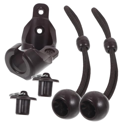 Warmhm Bungee Cord Vorhanghalter Set Braun Elastisch für Rollos Vorhangbefestigung Ersatzteile Langlebig Vielseitig für Fensterdekoration von Warmhm