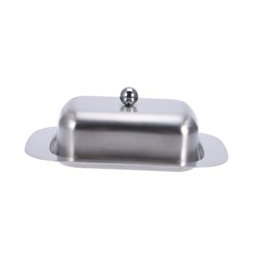 Warmhm Butterdose mit Deckel Rostfrei Rutschfeste Butterschale Servierplatte für Butter und Käse Modernes Design Einfach zu Handhaben Langlebig und Hygienisch Warmhm Butterdose mit Deckel Rostfrei Rutschfeste Butterschale Servierplatte für Butter und Käse Modernes Design Einfach zu Handhaben Langlebig und Hygienisch von Warmhm