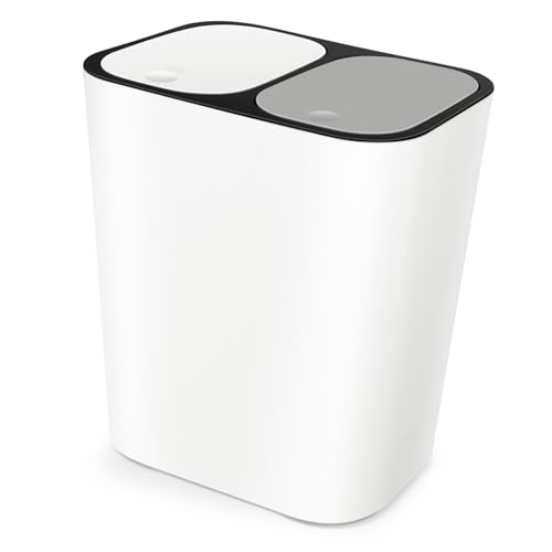 Warmhm Doppel-Mülleimer Mülleimer Doppelfach-Mülleimer Küchenabfall-Mülleimer Trockener Und Nasser Klassifizierter Mülleimer Recycling-Behälter Mülleimer Müllbox von Warmhm