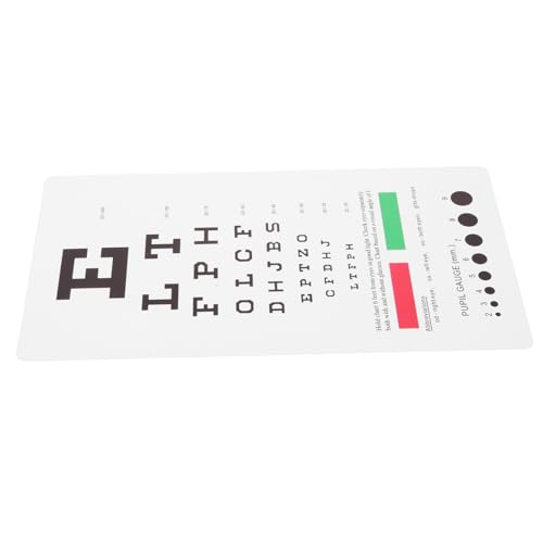 Warmhm Doppelseitige PVC Sehtafel für Augenuntersuchungen Wasserdichtes Leichtes Kunststoff Augendiagramm Kompakte für Tests und Wandmontage bei Sehtests von Warmhm