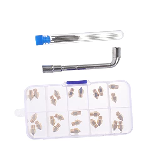 Warmhm Drucker Düsen Set Teiliges Messing Düsen Set mit Reinigungsnadeln und Werkzeug Kompatibel mit Ed Druckern für Einfache und Notfälle von Warmhm