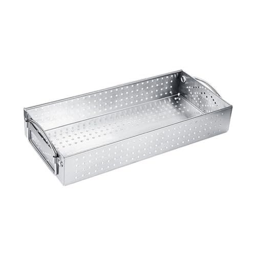 Warmhm Edelstahl Besteckhalter mit Abtropffunktion Wasserdichter Küchenutensilienbehälter Stabiles Besteck und Essstäbchen Organizer mit Griffen Großer Spülbecken Organizer für Sauberes von Warmhm