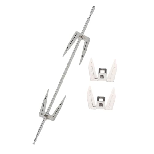 Warmhm Edelstahl Drehspieß Hähnchengabel Hochtemperaturbeständig Für Backofen und Grill Vielseitig Rotierende Fleischgabel Für Geflügel Bbq Zuhause und Garten von Warmhm