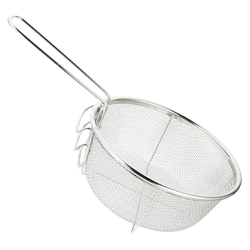 Warmhm Edelstahl Frittierkorb Rund Faltbarer Pommes Frites Korb mit Dichtem Ablauflöchern Langlebig und Hitzebeständig für Fritteuse Airfryer und Snacks Wie Chicken Wings von Warmhm