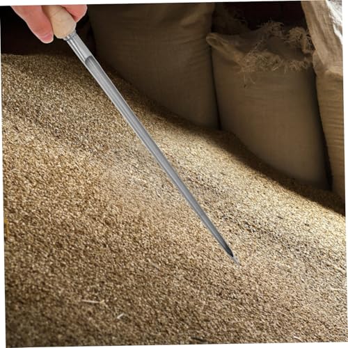 Warmhm Edelstahl Getreideprobenehmer mit Holzgriff Präzises Zuverlässiges Probenahmewerkzeug für Weizen Reis und Weitere Saaten Vielseitig Einsetzbar für Landwirtschaft und Labor von Warmhm