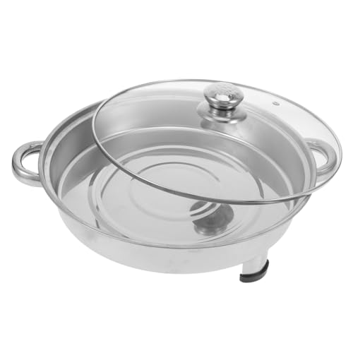 Warmhm Edelstahl Grillpfanne mit Glasdeckel und Rutschfesten Füßen Robuster Buffet Bbq behälter für Outdoor Camping Restaurant Buffet Praktisch und Handschonend durch Abgerundete Ecken Warmhm Edelstahl Grillpfanne mit Glasdeckel und Rutschfesten Füßen Robuster Buffet Bbq behälter für Outdoor Camping Restaurant Buffet Praktisch und Handschonend durch Abgerundete Ecken von Warmhm