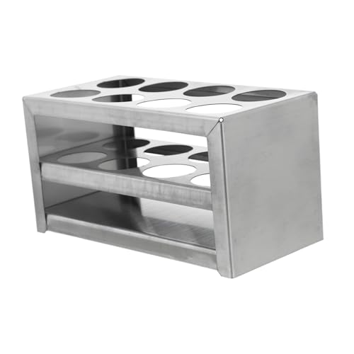 Warmhm Edelstahl Testrohrhalter mit Löchern Stabiles Labor Reagenzglasgestell für Verschiedene Probenröhrchen Basis für Kippschutz Geeignet für Wissenschaftliche Untersuchungen und von Warmhm