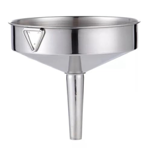 Warmhm Edelstahl Trichter Großes Mundstück mit Filter Wiederverwendbar Robust für Küche Weinflaschen Zubehör Soßen Essig Nachfüllhilfe von Warmhm