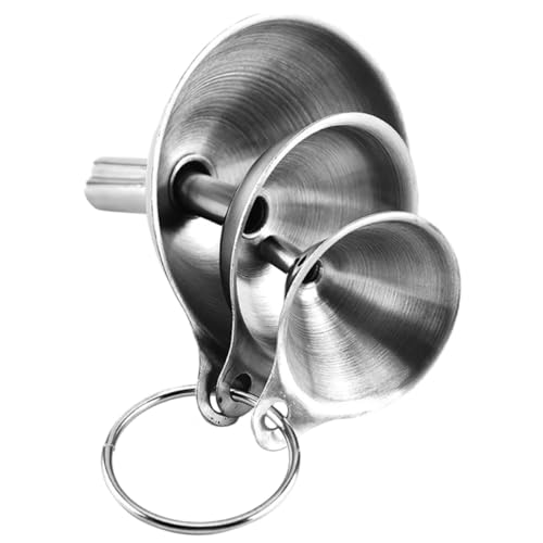 Warmhm Edelstahl Trichter Set Multifunktional für Flaschenbefüllung mit Breiter Öffnung Langlebig Ergonomisch Spülmaschinenfest für Küche Werkstatt Labor und Gastronomie von Warmhm