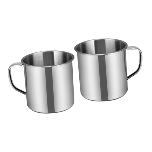 Warmhm 2stücke Edelstahl Trinkbecher Für Junge Mädchen Unzerbrechliche Wasserbecher Für Kindergarten Leicht Und Langlebig Für Zuhause Camping Und Reisen von Warmhm
