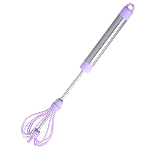 Warmhm Einstellbarer Handmixer aus Silikon Halbautomatischer Eier Schneebesen mit Ergonomischem Griff für Kochen und Backen Leicht zu Reinigen Verwenden von Warmhm