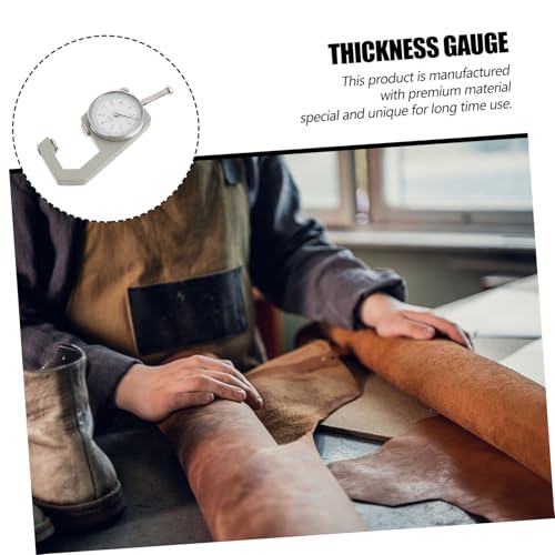 Warmhm Flaches Messgerät für Leder Dicke Präzises DIY Dickenmessgerät Leicht Tragbar für Schmuck und Perlen Messung von Warmhm