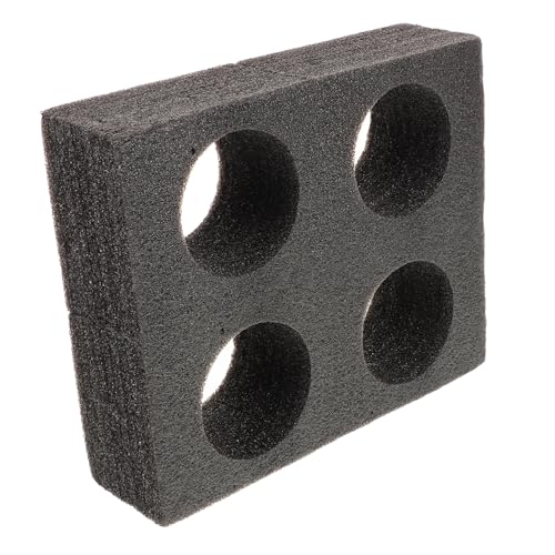 Warmhm Getränkehalter aus Schwarzem Perlenbaumwoll Stabiler Takeout Cup Holder für Heiße und Kalte Getränke Rutschfestes Tablett für Kaffee Milchtee becher Tragbarer Wiederverwendbar von Warmhm