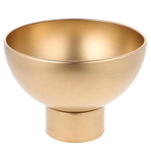 Warmhm Goldener Metall-Blumentopf Klein -Schlichte Blumenvasen FüR Orchideen (Schmetterlingsorchideen) Edles Pflanzgefäß Aus Eisen Im Vintage-Design, Deko FüR Zuhause (Breite ÖFfnung 20cm, HöHe 14cm) von Warmhm