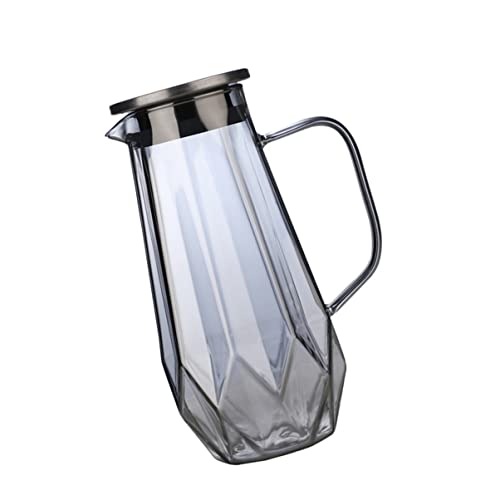 Warmhm Große Glaswasserkanne mit Praktischem Griff Hitzebeständig für Täglichen Gebrauch und Gäste Stilvolles Design für Zuhause und Einfach zu Reinigen von Warmhm