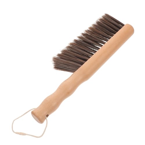 Warmhm Handfeger Kaminbürste mit Ergonomischem Holzgriff Langlebiger Pet borstenkopf Rutschfest Effiziente Reinigung von Kamin und Feuerstelle Praktisches Kaminzubehör für Staubfreie von Warmhm