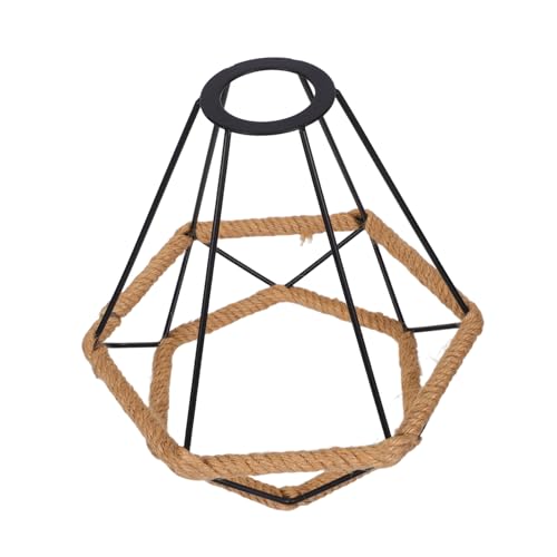 Warmhm Handgewebter Lampenschirm aus Schmiedeeisen mit Seil Deckenleuchte für Flur Schlafzimmer und Esszimmer Dekorativer Schwarzer Lampenschutz Robustes Modernes Design Warmhm Handgewebter Lampenschirm aus Schmiedeeisen mit Seil Deckenleuchte für Flur Schlafzimmer und Esszimmer Dekorativer Schwarzer Lampenschutz Robustes Modernes Design von Warmhm