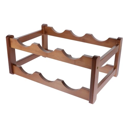 Warmhm Holz Weinregal für Flaschen Eleganter Weinständer aus Massivem Holz für Küche Tisch und Restaurant Praktische Flaschenorganisation und Platzsparendes Design von Warmhm