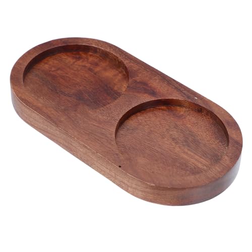 Warmhm Holztablett für Pfeffer und Salzmühlen aus Akazienholz Fach Steckplatz Gewürzständer Vielseitiges Küchen Organizer Tablett für Haushalt Buffet und Partys Leicht zu Reinigen Elegant von Warmhm