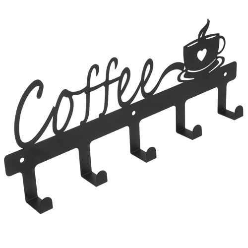Warmhm Kaffeetassen Wandhalterung mit Haken Stilvolles und Küchenregal für Tassen Platzsparender Becherhalter für Wandmontage für Kaffeebar und Zuhause von Warmhm